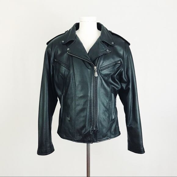 Vintage 90’s Harley-Davidson Genuine Leather Jacket in Black | Size M - Picture 1 of 14